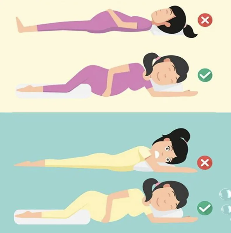 Tư thế nằm sai và đúng mẹ bầu cần tham khảo